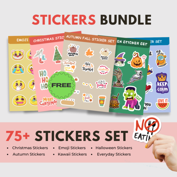 Mega Sticker bundle - 75+ Printable Stickers