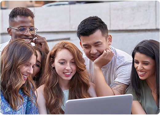 A group of students